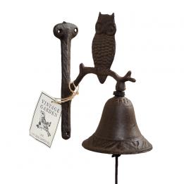 Cast Iron Owl Garden Bell