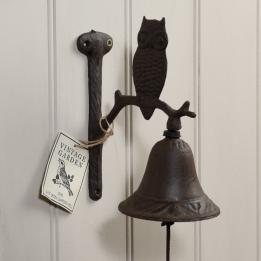 Cast Iron Owl Garden Bell