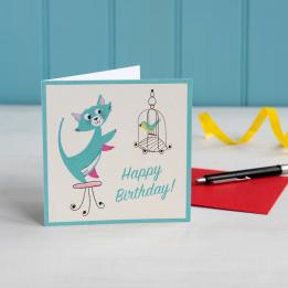 Cat'S Life Birthday Card