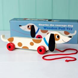 Charlie The Sausage Dog Wooden Pull Toy