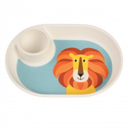 Charlie The Lion Bamboo Egg Plate