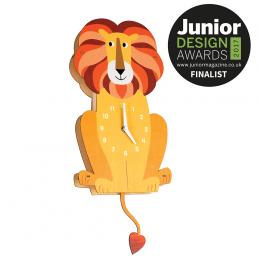 Charlie The Lion Wooden Wall Clock