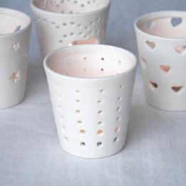 Circles Ceramic Tealight Holder