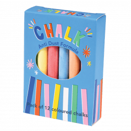 Coloured Chalk Sticks (box Of 12)