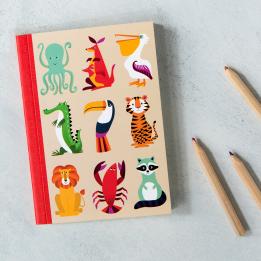 Colourful Creatures A6 Notebook