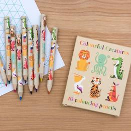 Colourful Creatures Colouring Pencils (set Of 10)