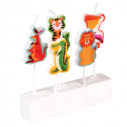 Colourful Creatures Party Candles (pack Of 5)