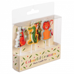 Colourful Creatures Party Candles (pack Of 5)