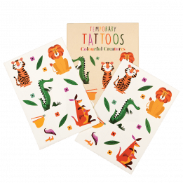 Colourful Creatures Temporary Tattoos (2 Sheets)