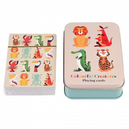 Colourful Creatures Playing Cards In A Tin