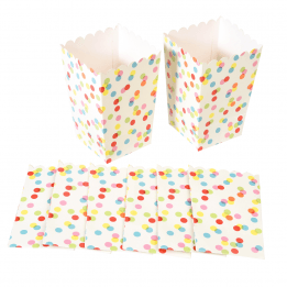 Set Of 8 Confetti Mini Popcorn Holders