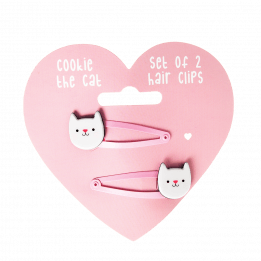 Cookie The Cat Hairclips (set Of 2)