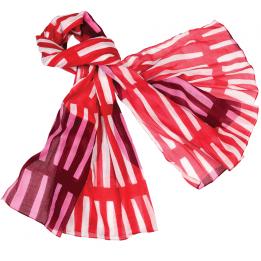 Milano Red Cotton Scarf