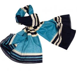 Stockholm Blue Cotton Scarf