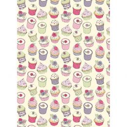 Cupcake Wrapping Paper (5 Sheets)