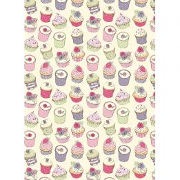Cupcake Wrapping Paper (5 Sheets)