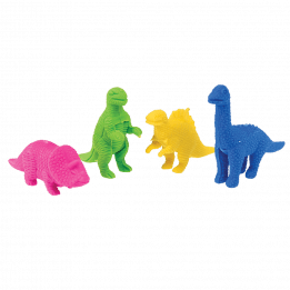 Dinosaur Erasers (set Of 4)