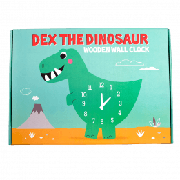 Dex The Dinosaur Wooden Clock