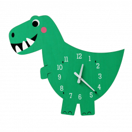 Dex The Dinosaur Wooden Clock