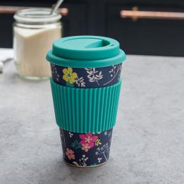 Ditsy Garden Bamboo Travel Mug