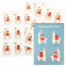 Dolly Llama Temporary Tattoos (2 Sheets)