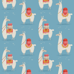 Dolly Llama Wrapping Paper (5 Sheets)