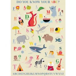 5 Sheets Of Children'S A B C Wrapping Paper