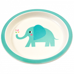 Elvis The Elephant Bamboo Plate