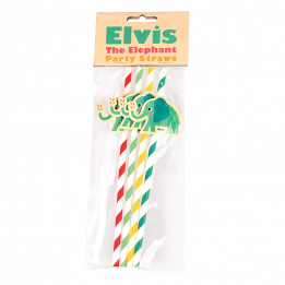 Elvis The Elephant Party Straws (pack Of 4)