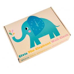 Elvis The Elephant Wooden Wall Clock