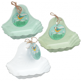 Turquoise Enamel Bird Feeder