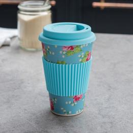 English Rose Bamboo Travel Mug