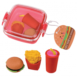 Fast Food Mini Eraser Set