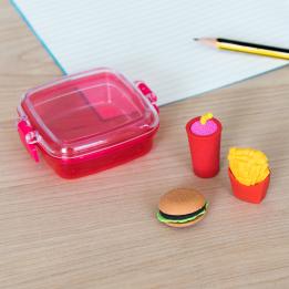 Fast Food Mini Eraser Set