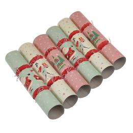 Set Of 6 Festive Family Christmas Table Crackers