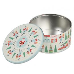 Festive Family Christmas Round Tin