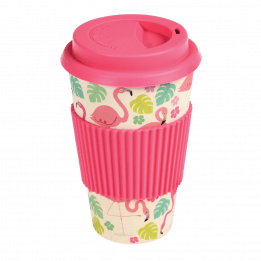 Flamingo Bay Bamboo Travel Mug