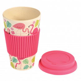 Flamingo Bay Bamboo Travel Mug