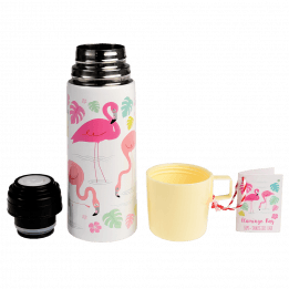 Flamingo Bay Flask And Cup