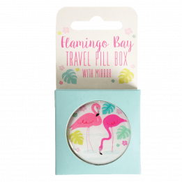 Flamingo Bay Pill Box With Mirror