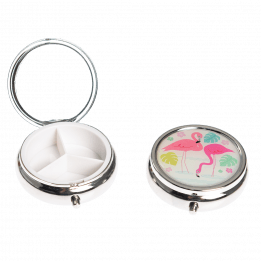 Flamingo Bay Pill Box With Mirror