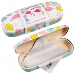 Flamingo Bay Glasses Case & Cleaning Cloth