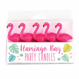 Flamingo Party Candles (pack Of 5)