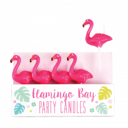 Flamingo Party Candles (pack Of 5)