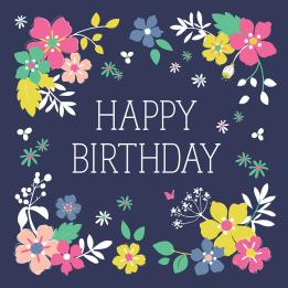 Ditsy Garden Birthday Card