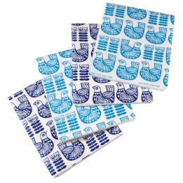 Folk Birds Kitchen Cloths (set Of 4)