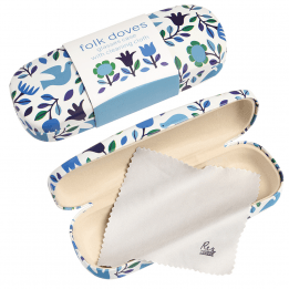 Folk Doves Glasses Case And Cloth