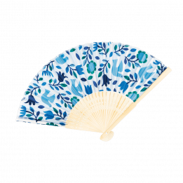 Folk Doves Bamboo Fan