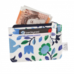 Folk Doves Card Holder Purse