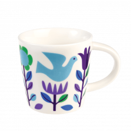 Folk Doves Porcelain Mug